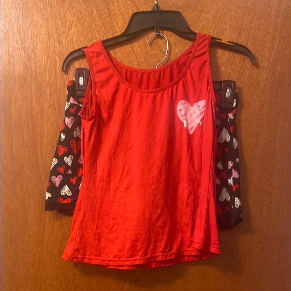 Charlotte Russe, JUNIOR Pajama set with heart designs